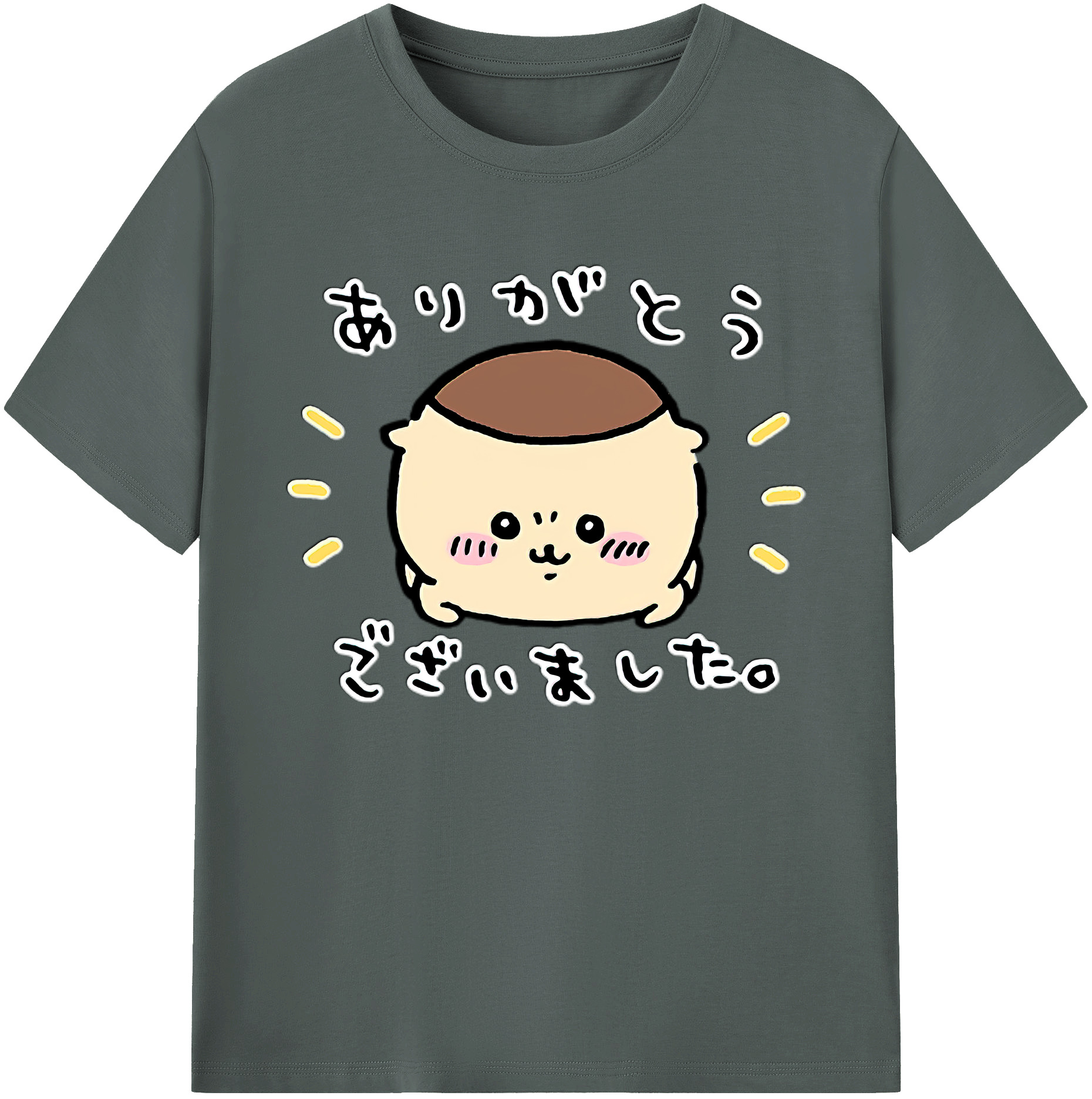 （画像用） ちいかわ くりまんじゅう Chii-kawa kuri manjū 綿100％ メンズ半袖Tシャツ｜肌触りやわらか＆通気性